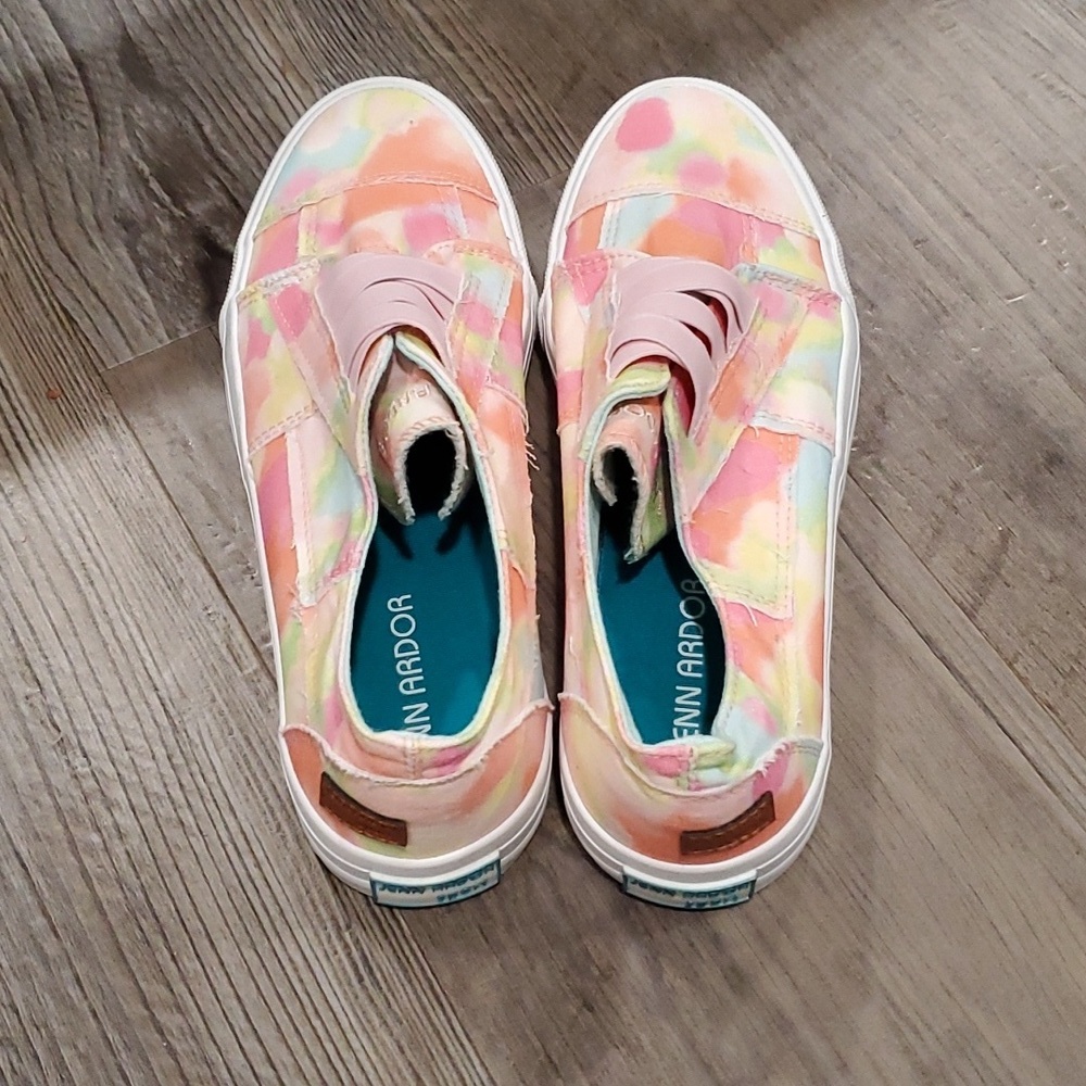 Jenn Ardon Canvas Deep Pink Tie Dye Shoes Size 8.5 - Picture 5 of 5